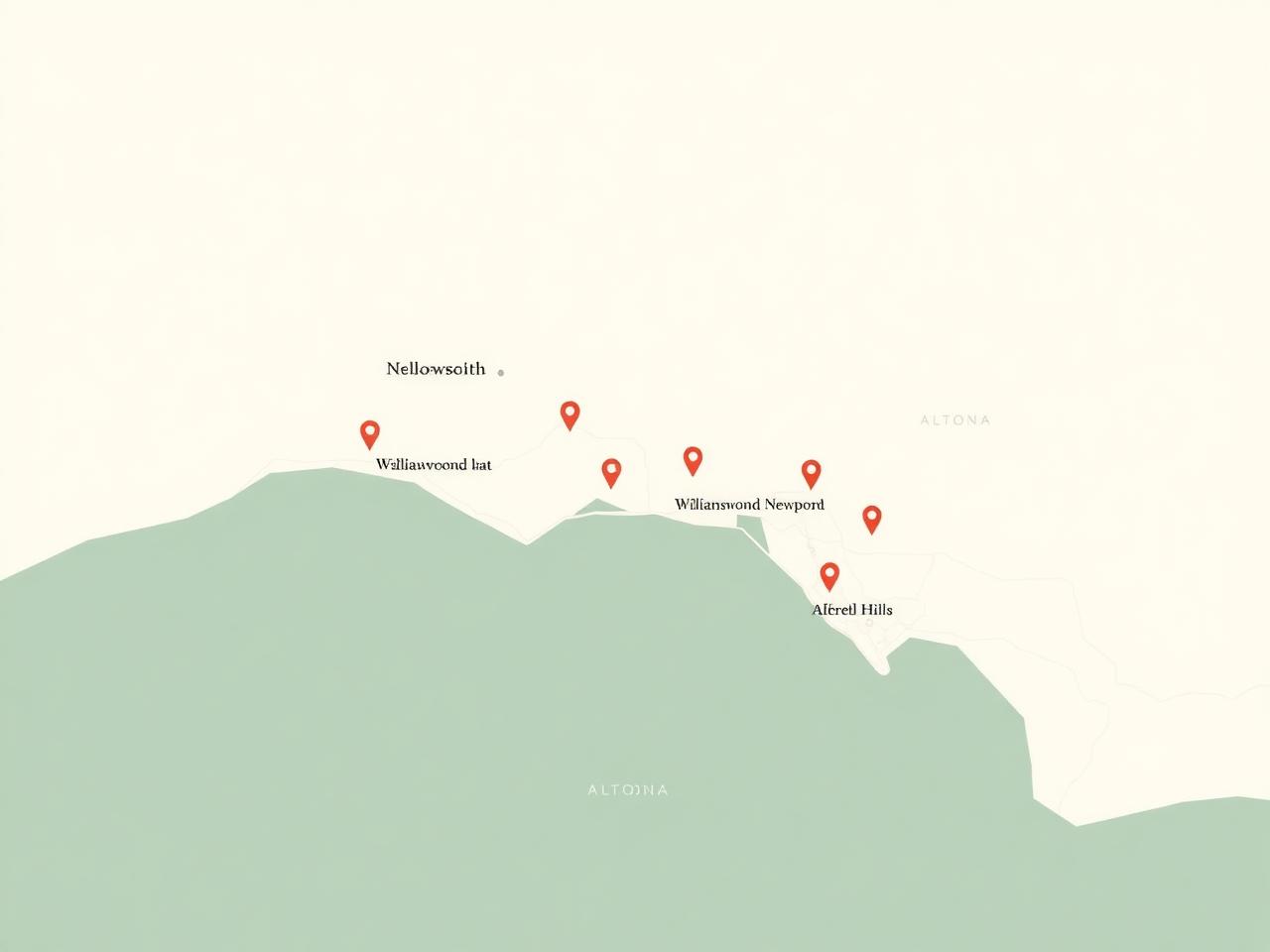 Map of Treehaus clinic locations across Melbourne